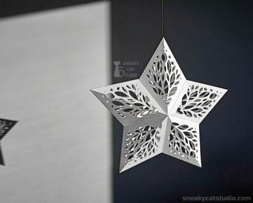 Polygonal Paper White Star in the interior main view